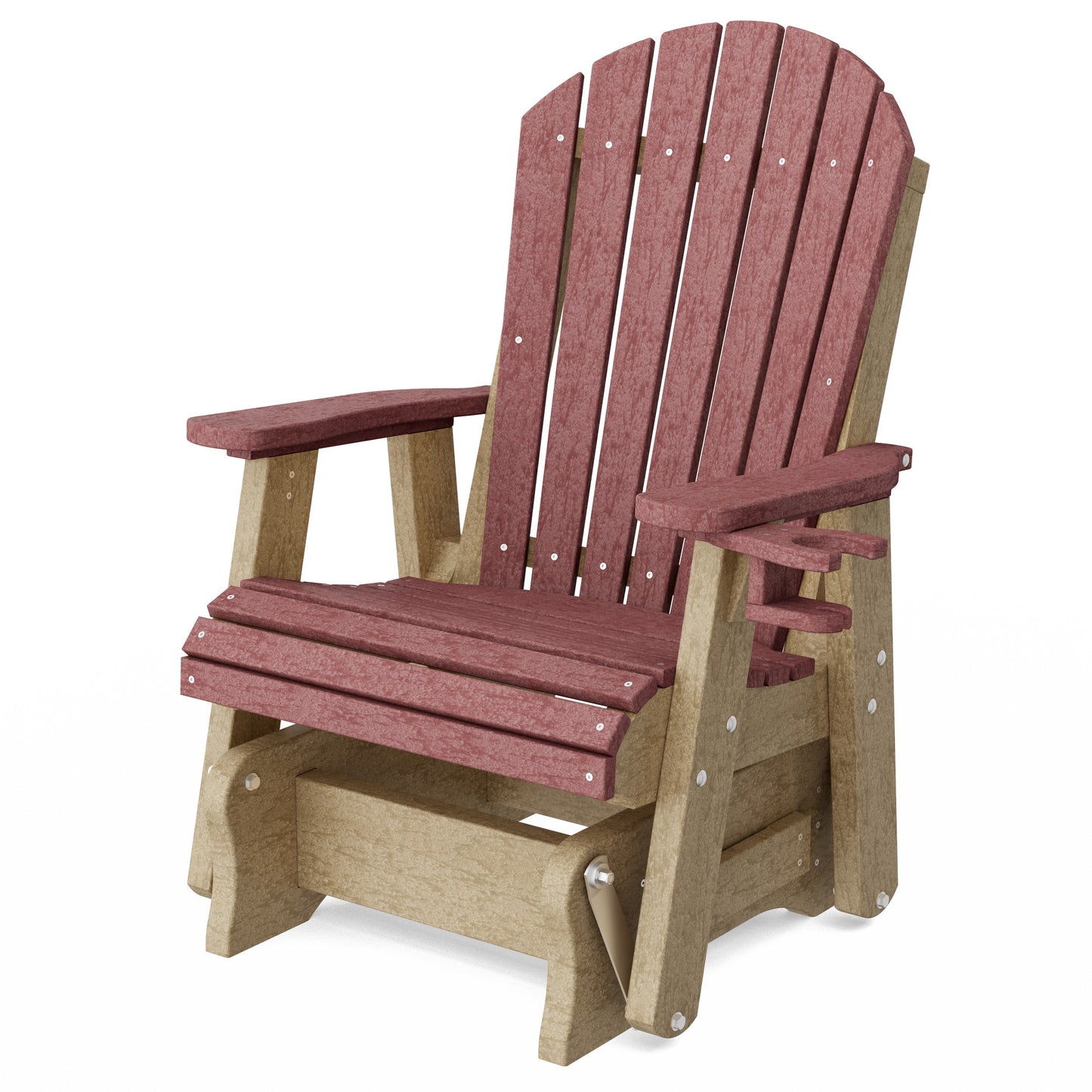 Heritage Adirondack Glider Chair with Cup Holder