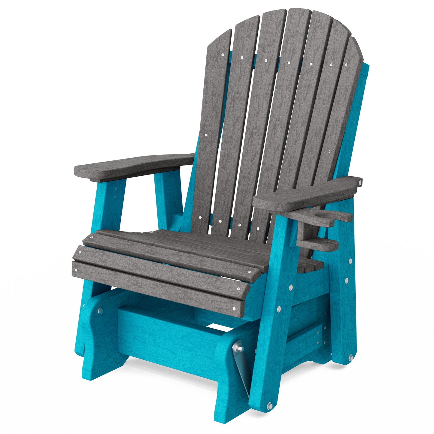 Heritage Adirondack Glider Chair with Cup Holder