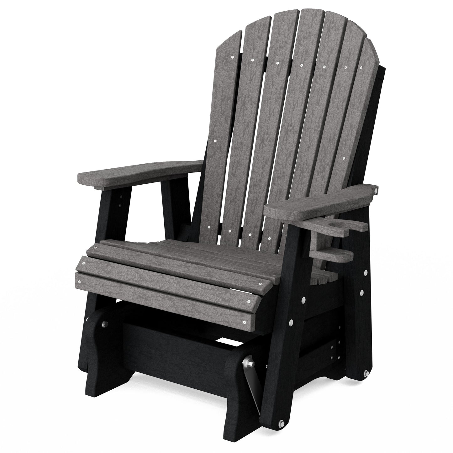 Heritage Adirondack Glider Chair with Cup Holder