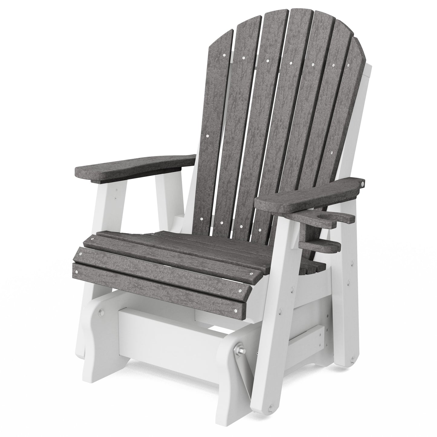 Heritage Adirondack Glider Chair with Cup Holder