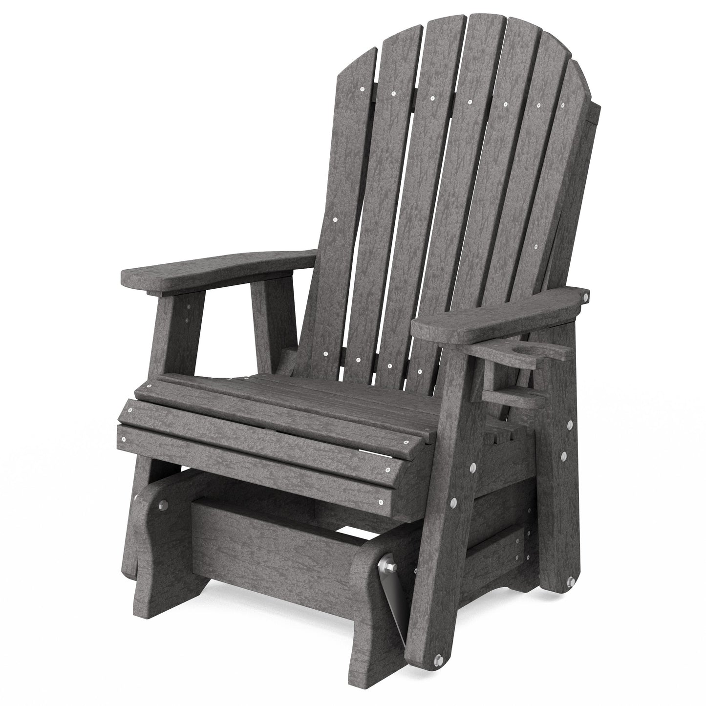 Heritage Adirondack Glider Chair with Cup Holder