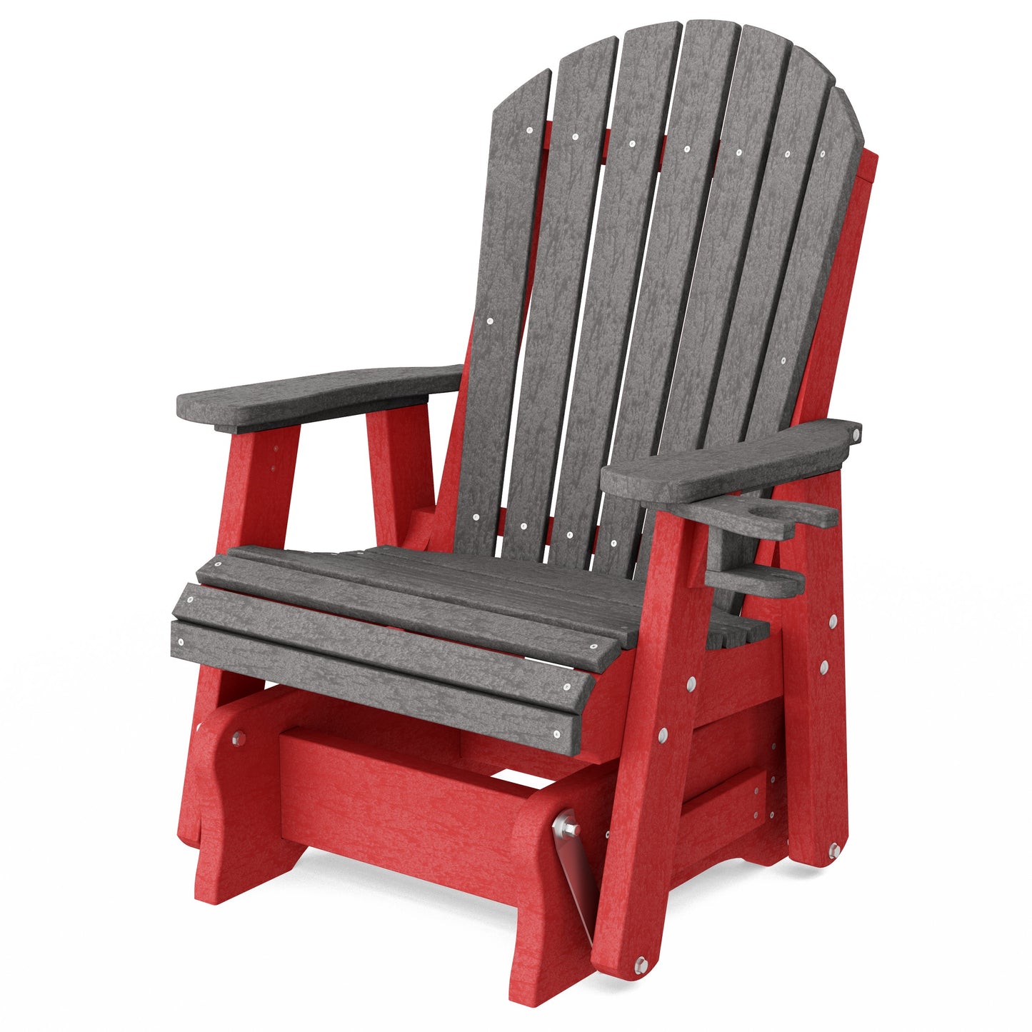 Heritage Adirondack Glider Chair with Cup Holder