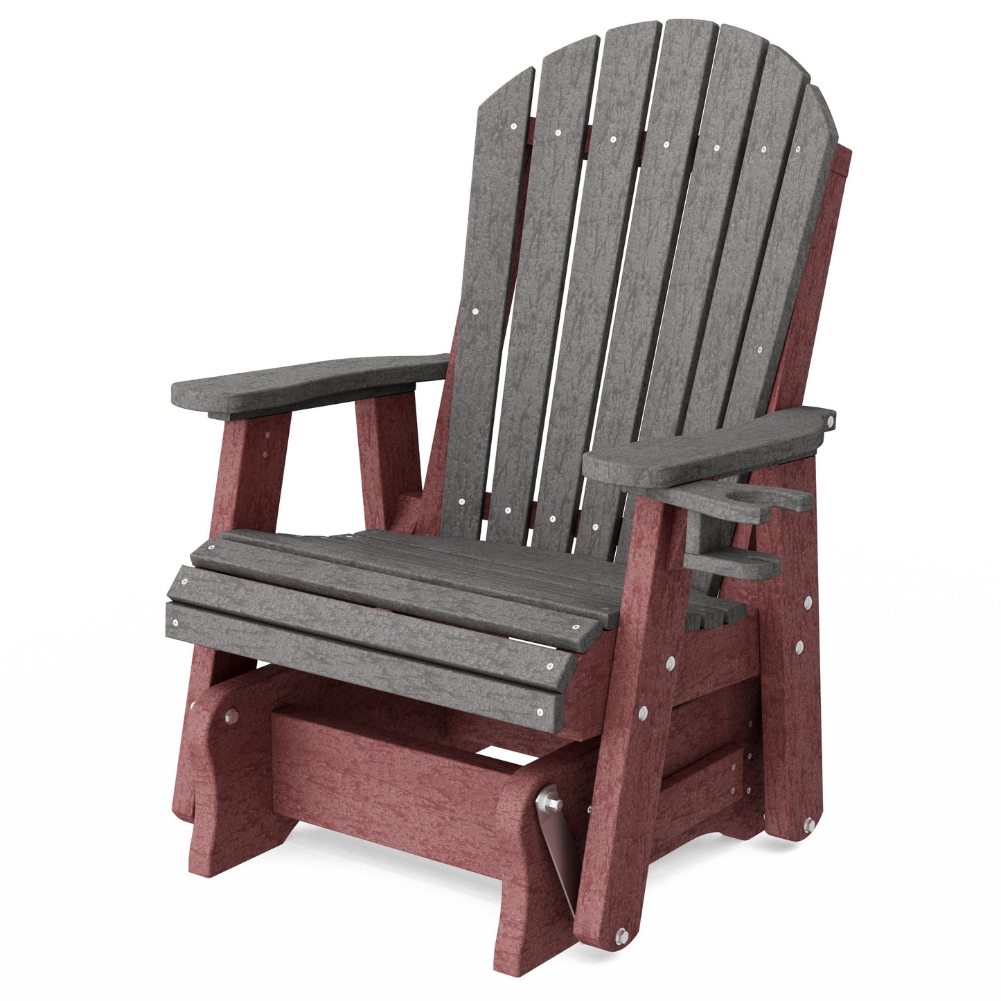 Heritage Adirondack Glider Chair with Cup Holder