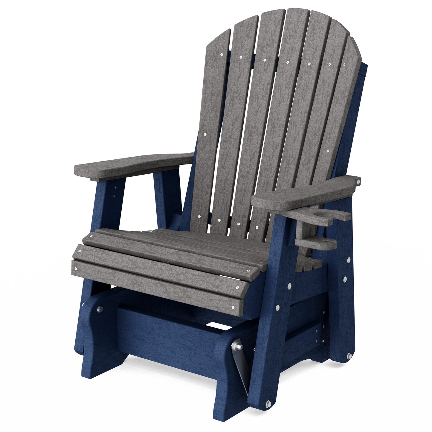 Heritage Adirondack Glider Chair with Cup Holder