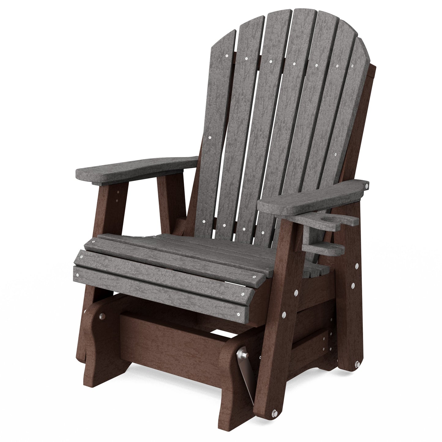 Heritage Adirondack Glider Chair with Cup Holder