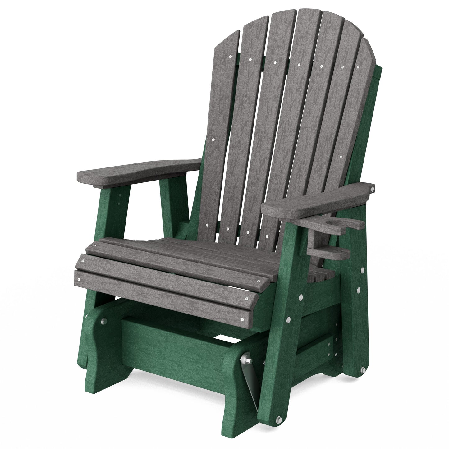 Heritage Adirondack Glider Chair with Cup Holder