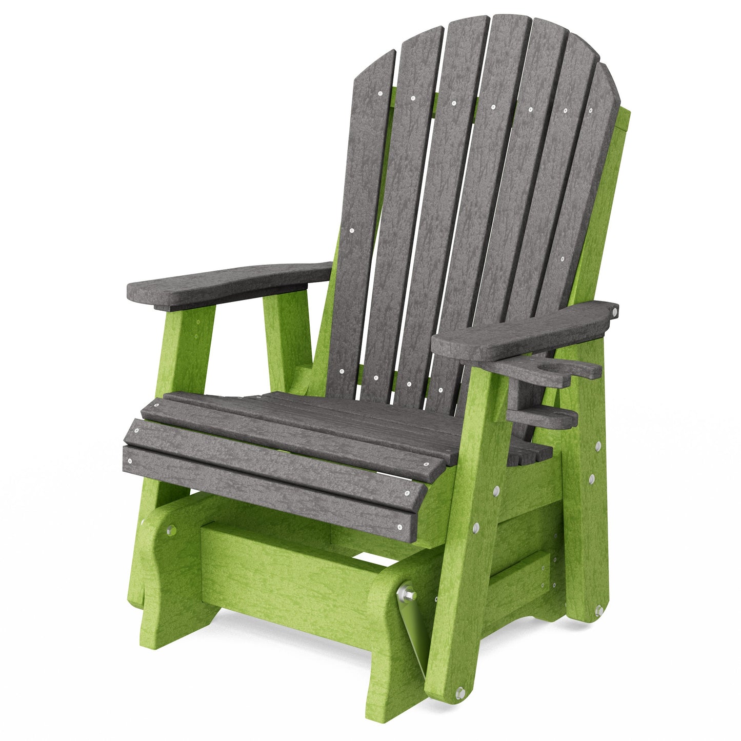 Heritage Adirondack Glider Chair with Cup Holder