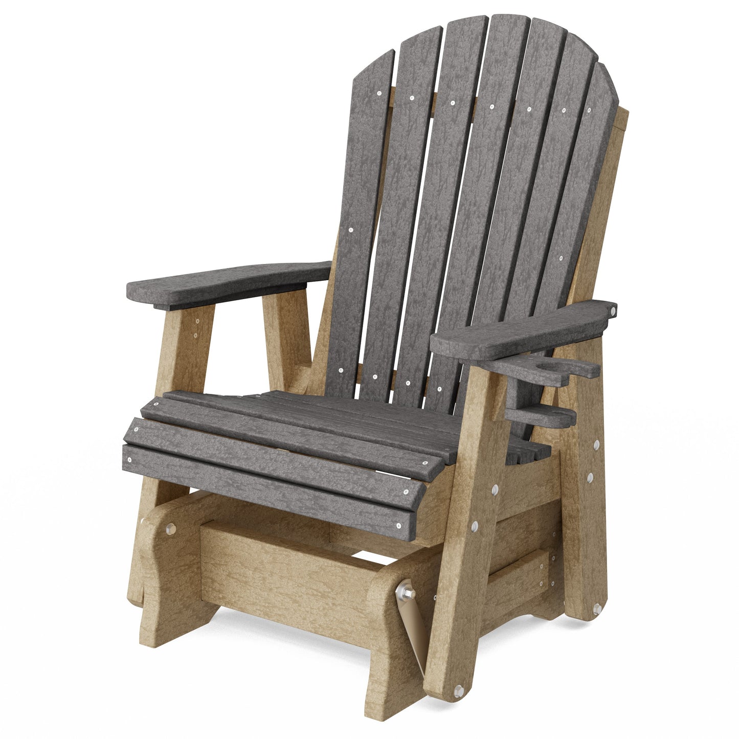 Heritage Adirondack Glider Chair with Cup Holder