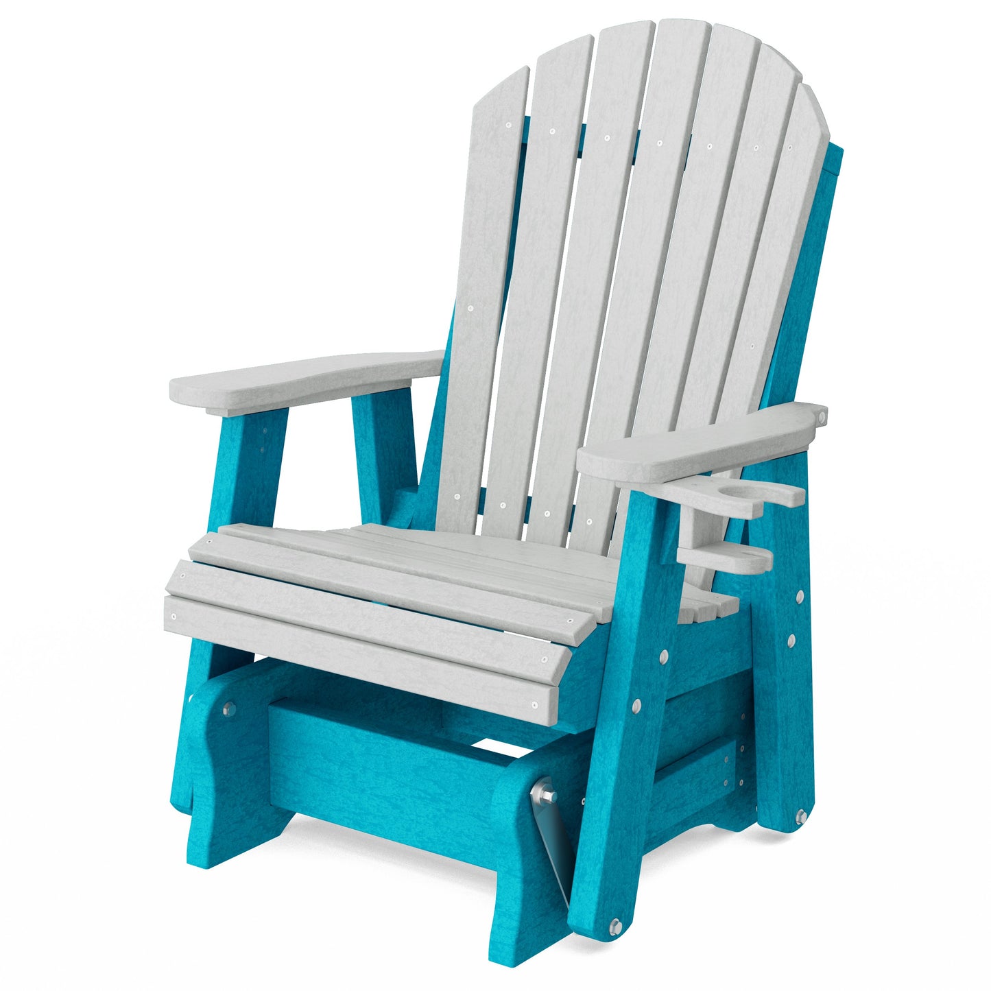 Heritage Adirondack Glider Chair with Cup Holder