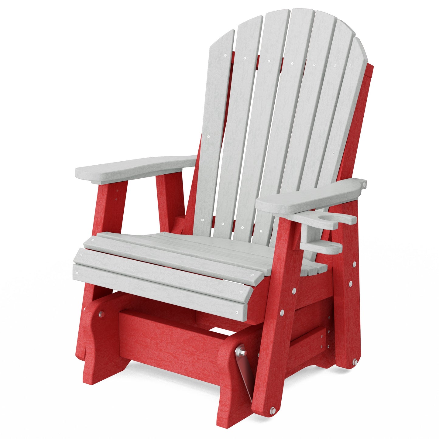 Heritage Adirondack Glider Chair with Cup Holder