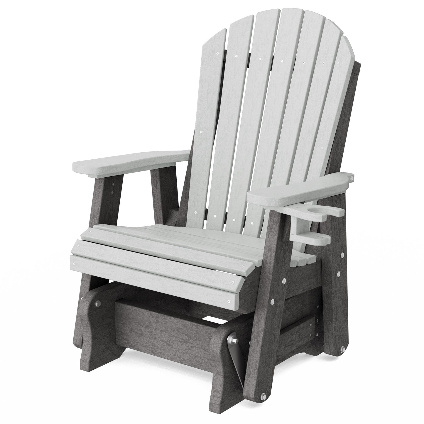Heritage Adirondack Glider Chair with Cup Holder