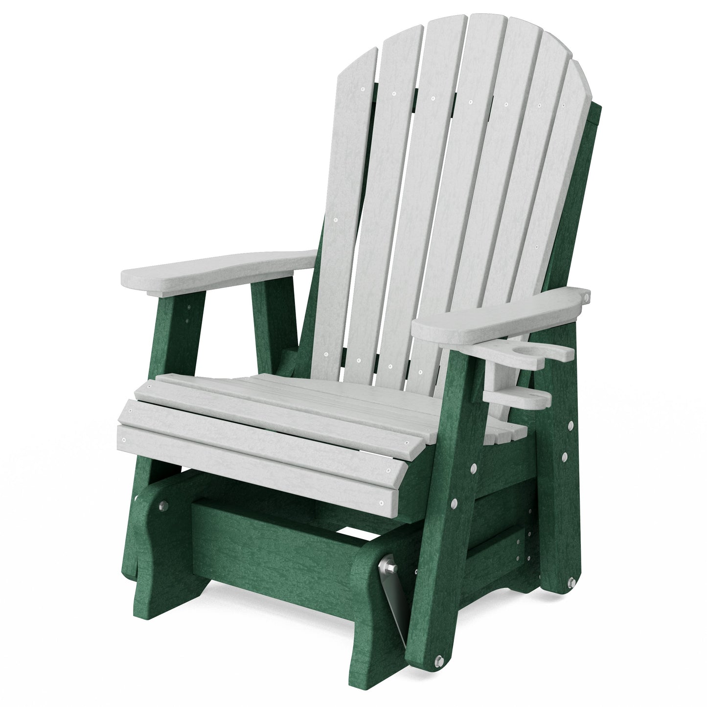 Heritage Adirondack Glider Chair with Cup Holder