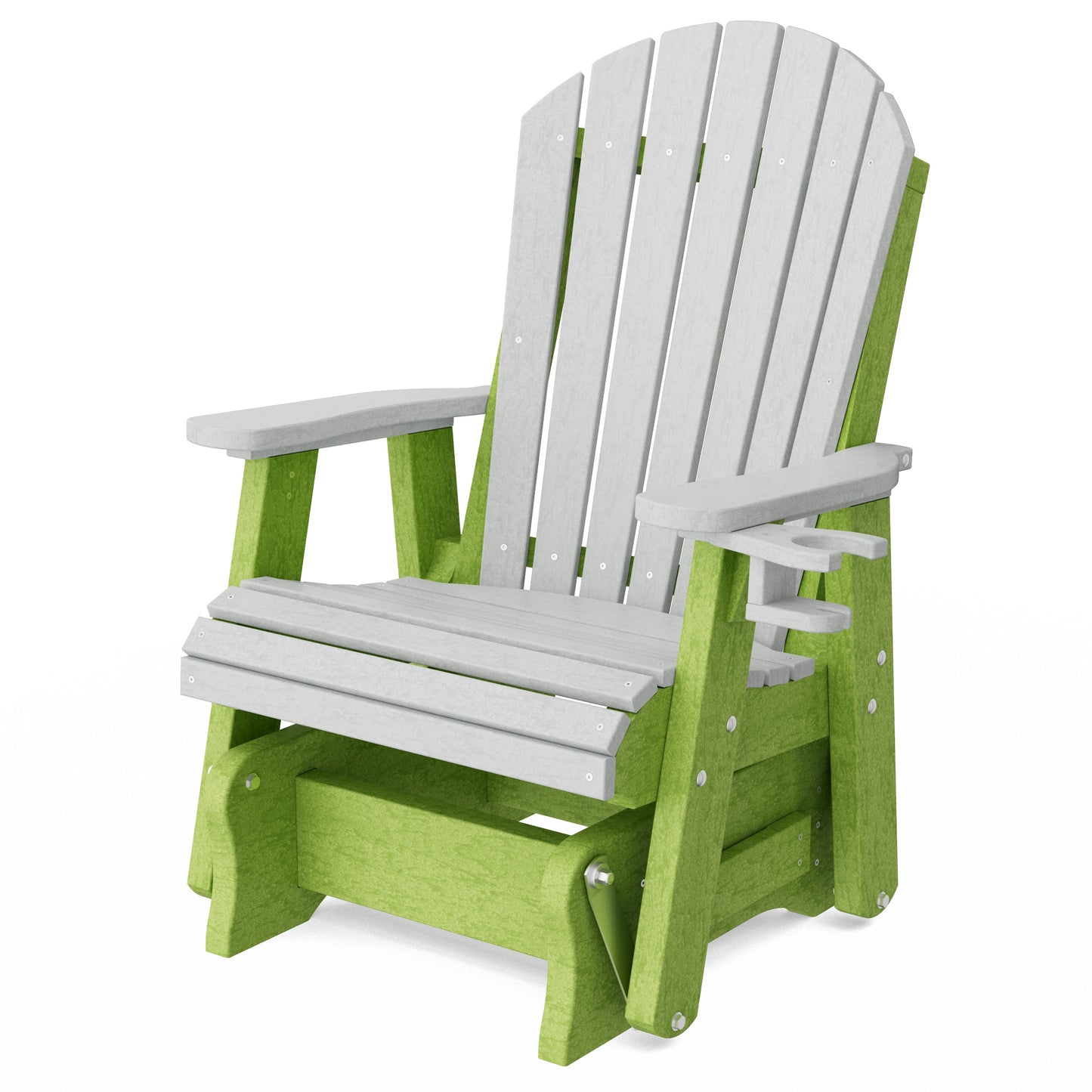 Heritage Adirondack Glider Chair with Cup Holder