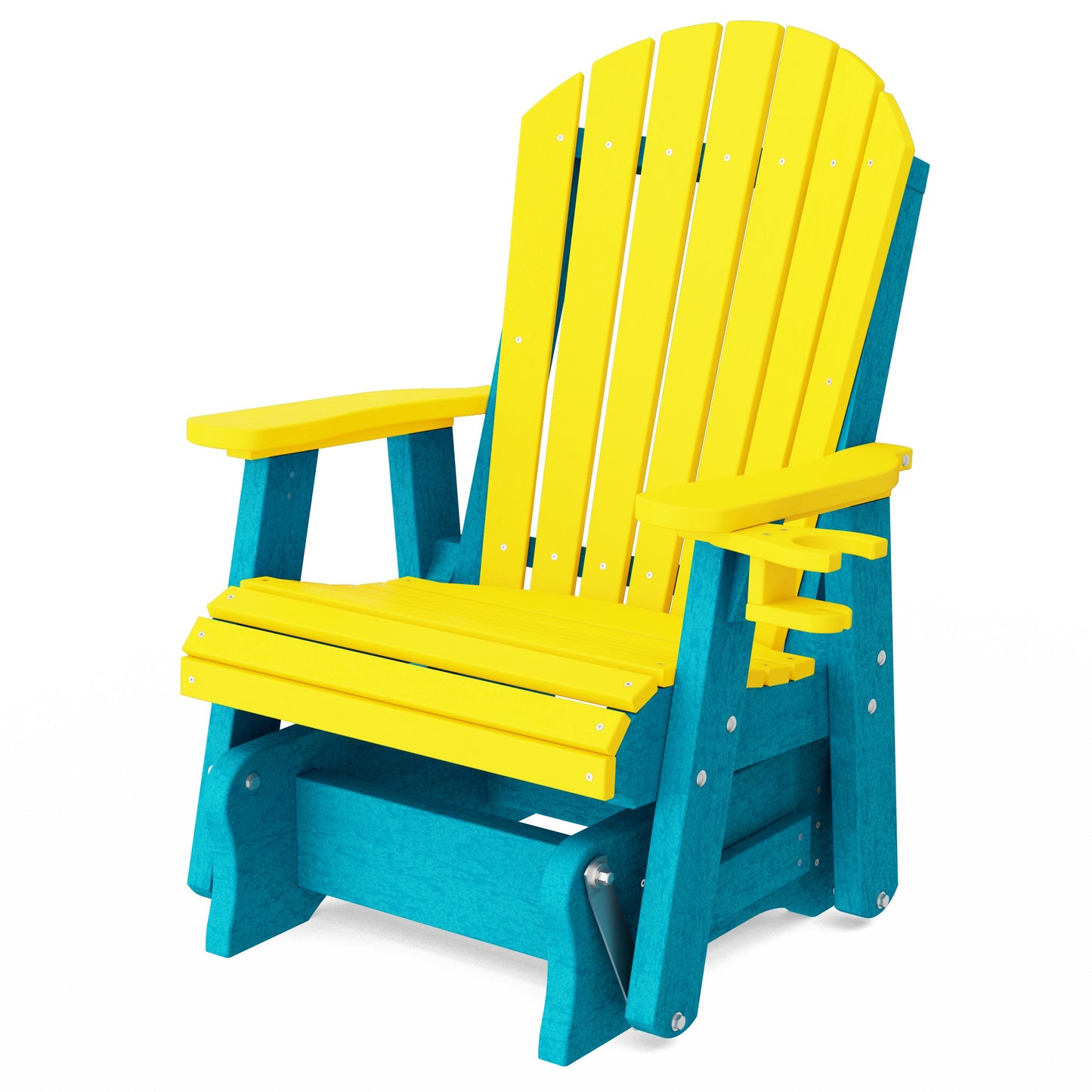 Heritage Adirondack Glider Chair with Cup Holder