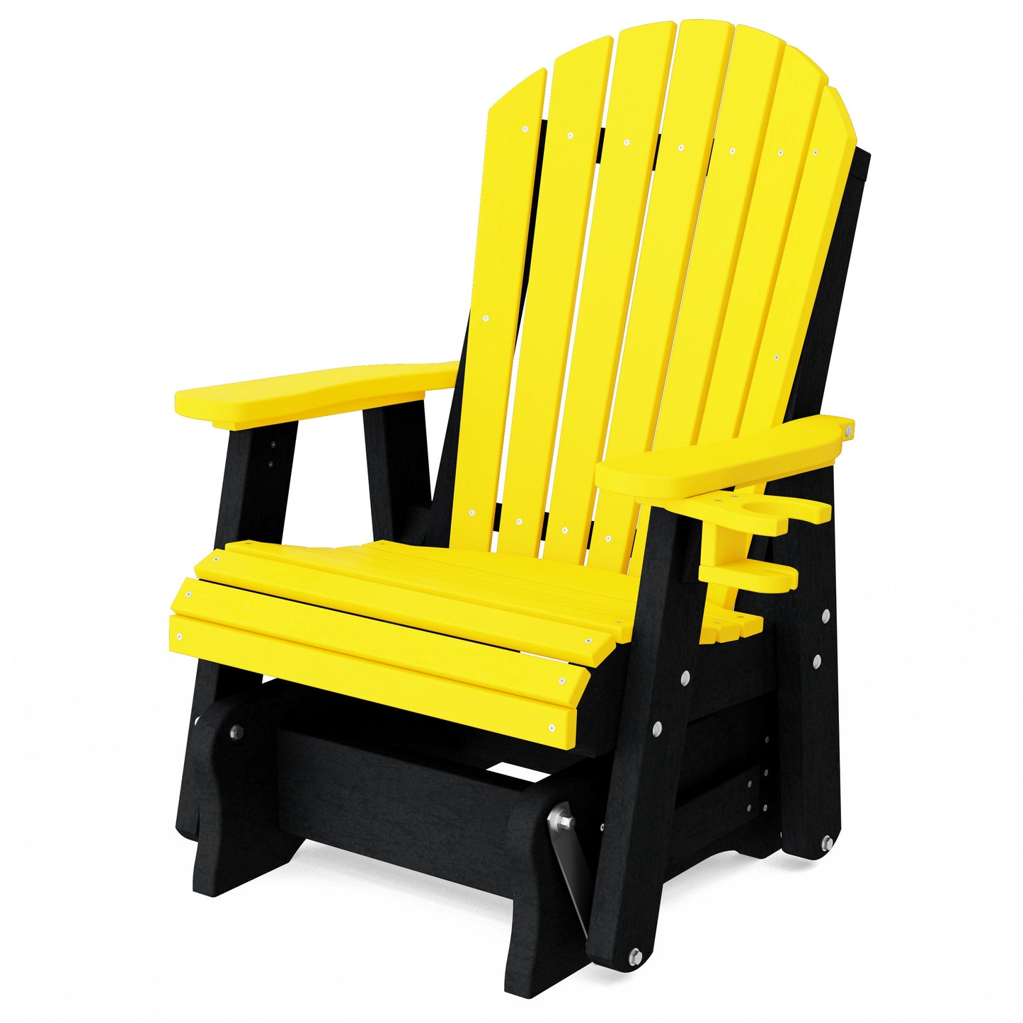 Heritage Adirondack Glider Chair with Cup Holder
