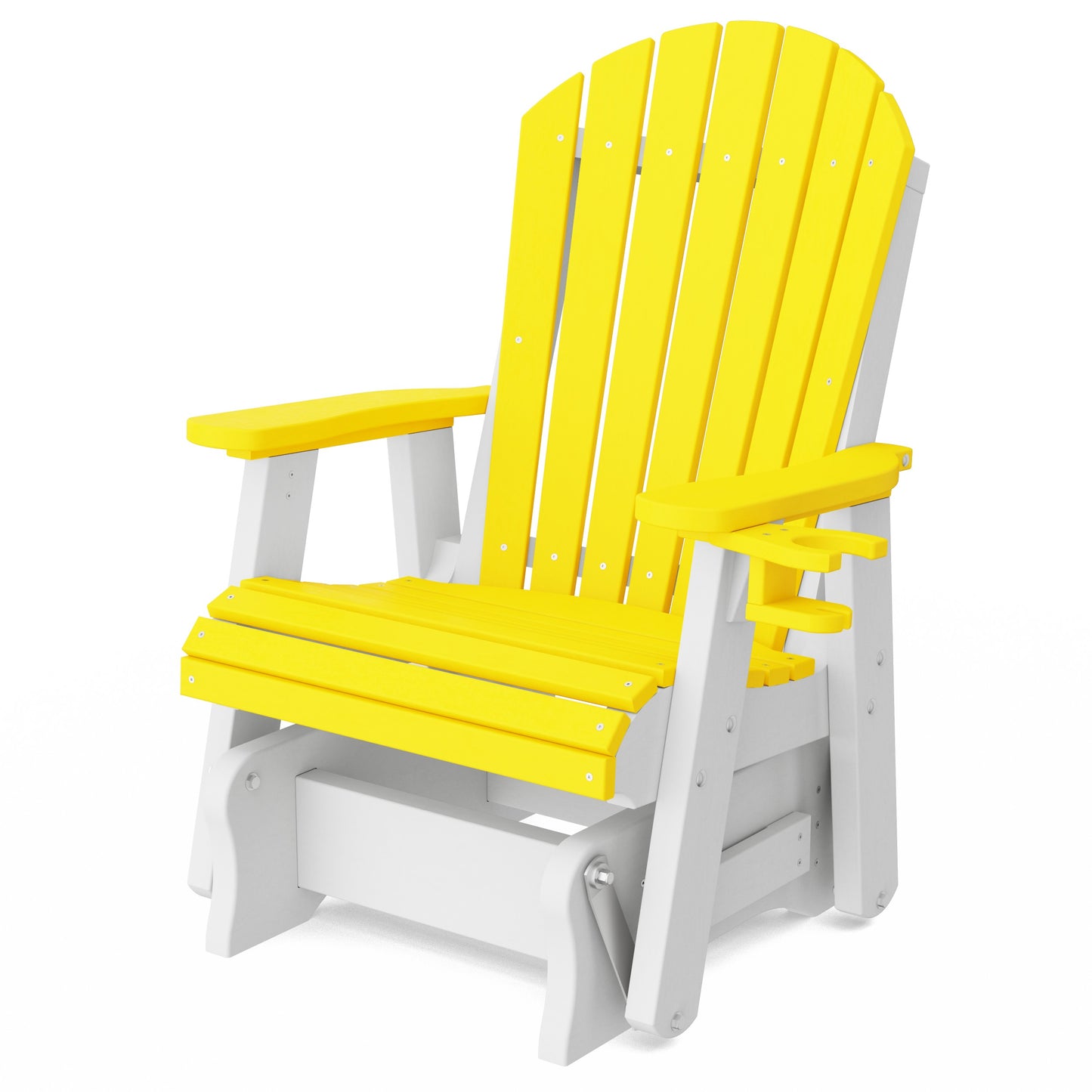 Heritage Adirondack Glider Chair with Cup Holder