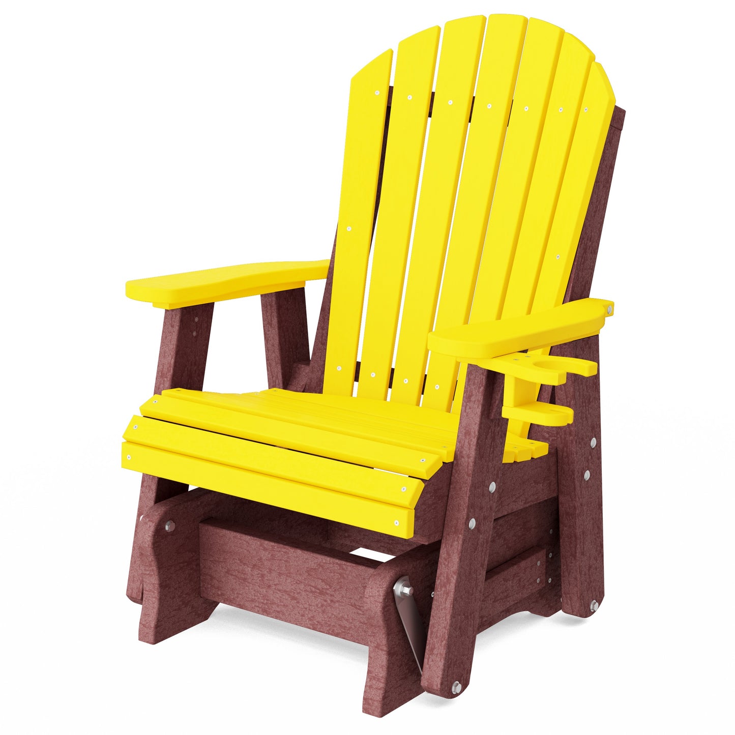 Heritage Adirondack Glider Chair with Cup Holder