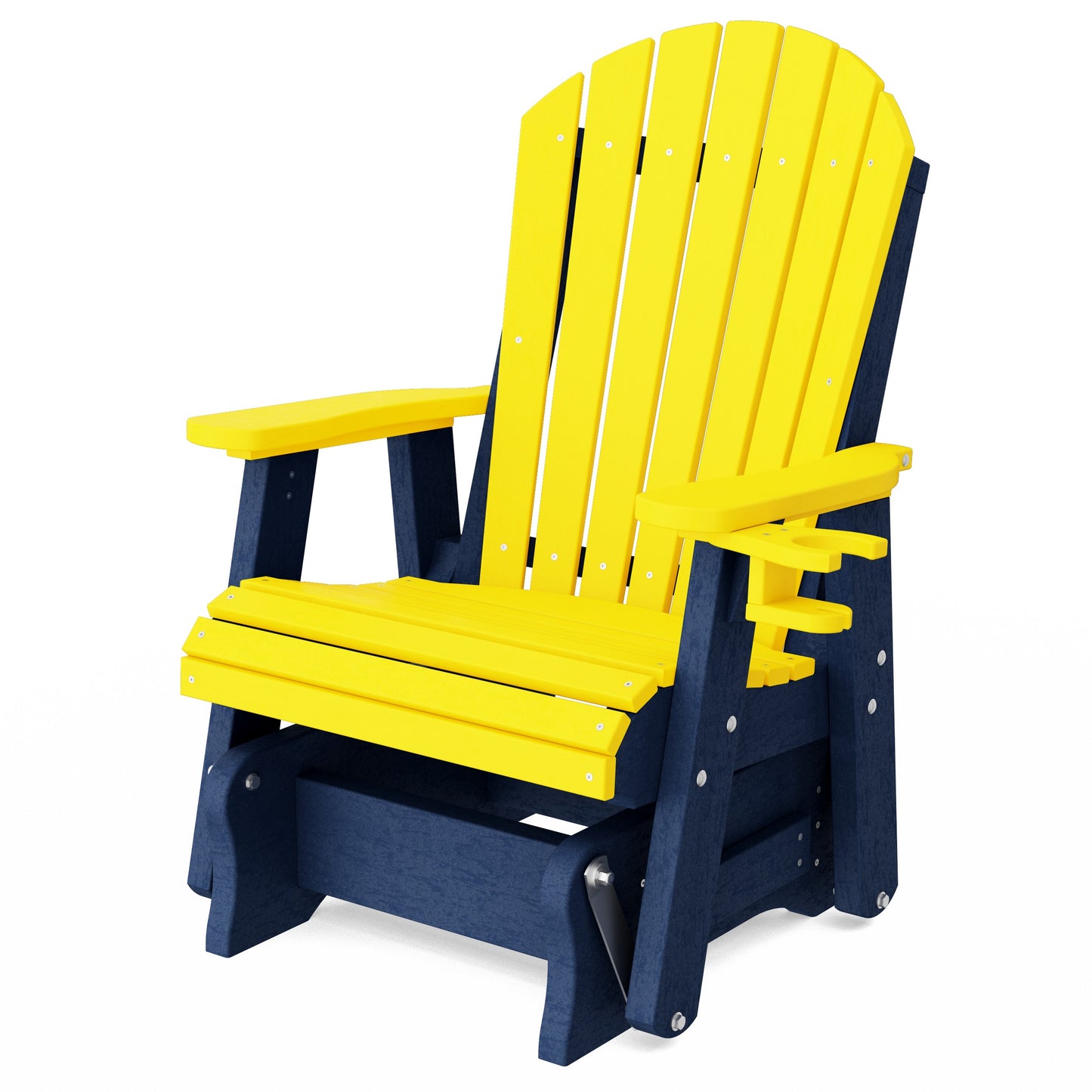 Heritage Adirondack Glider Chair with Cup Holder