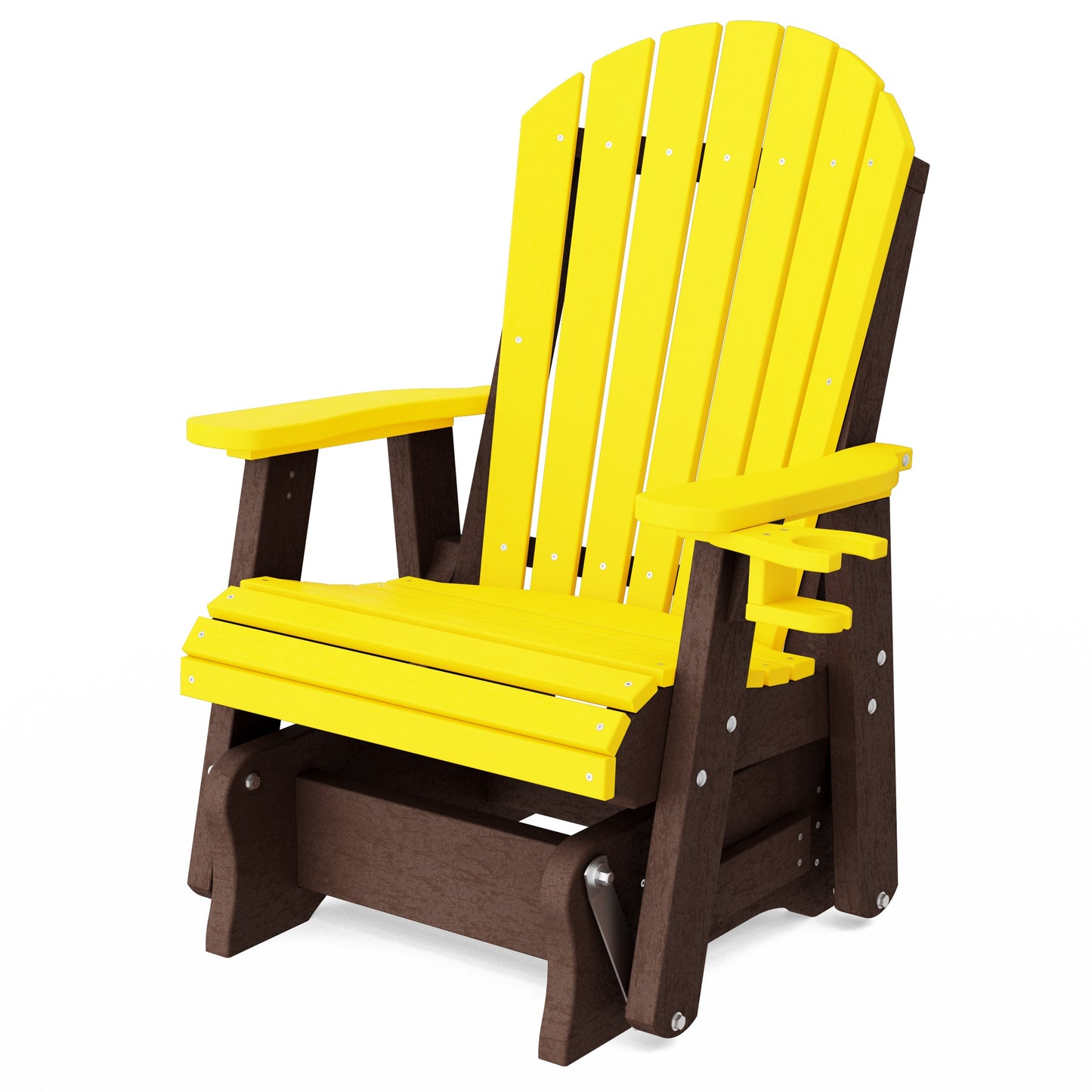 Heritage Adirondack Glider Chair with Cup Holder
