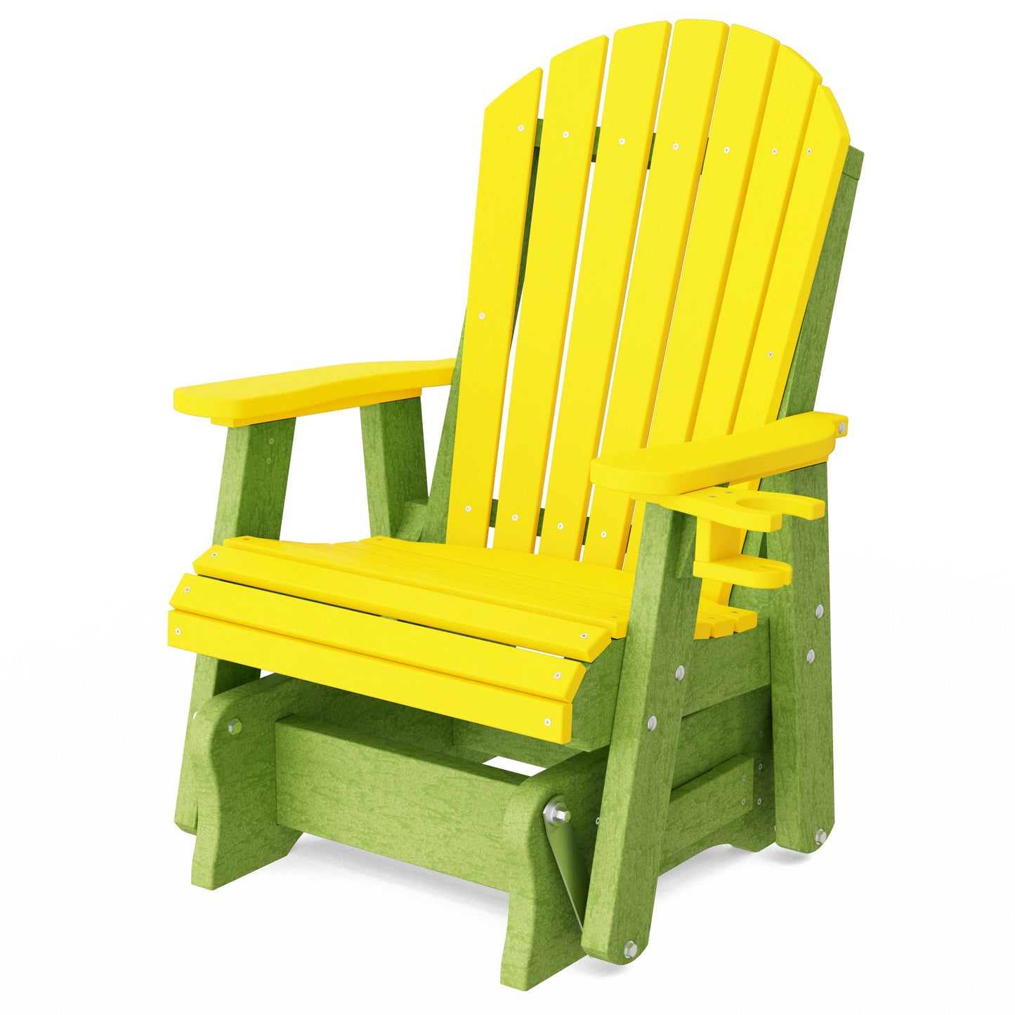 Heritage Adirondack Glider Chair with Cup Holder