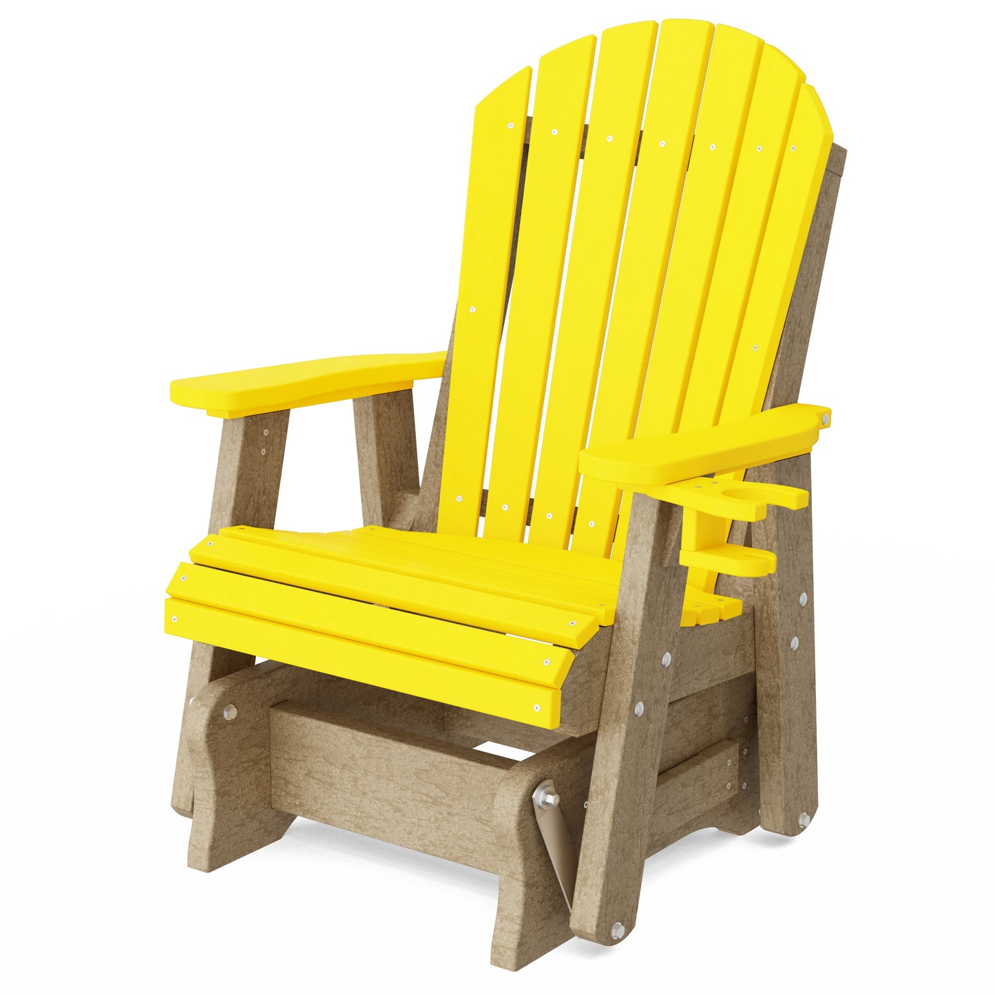 Heritage Adirondack Glider Chair with Cup Holder