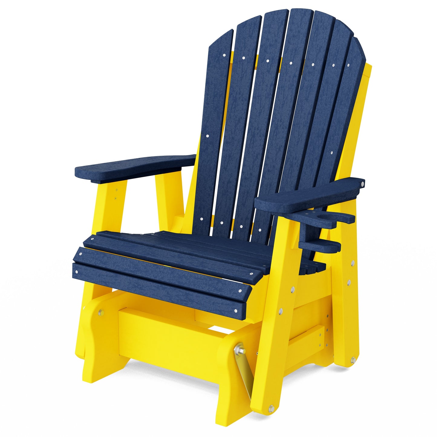 Heritage Adirondack Glider Chair with Cup Holder