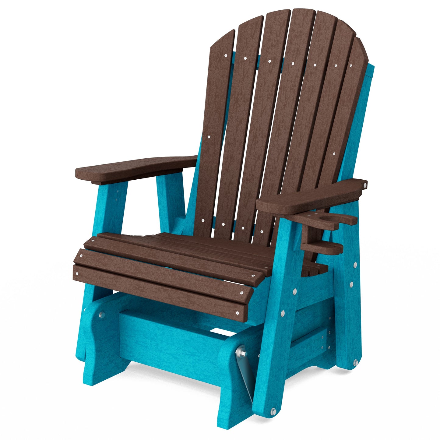 Heritage Adirondack Glider Chair with Cup Holder
