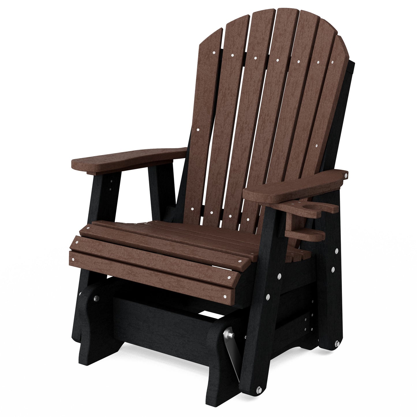 Heritage Adirondack Glider Chair with Cup Holder