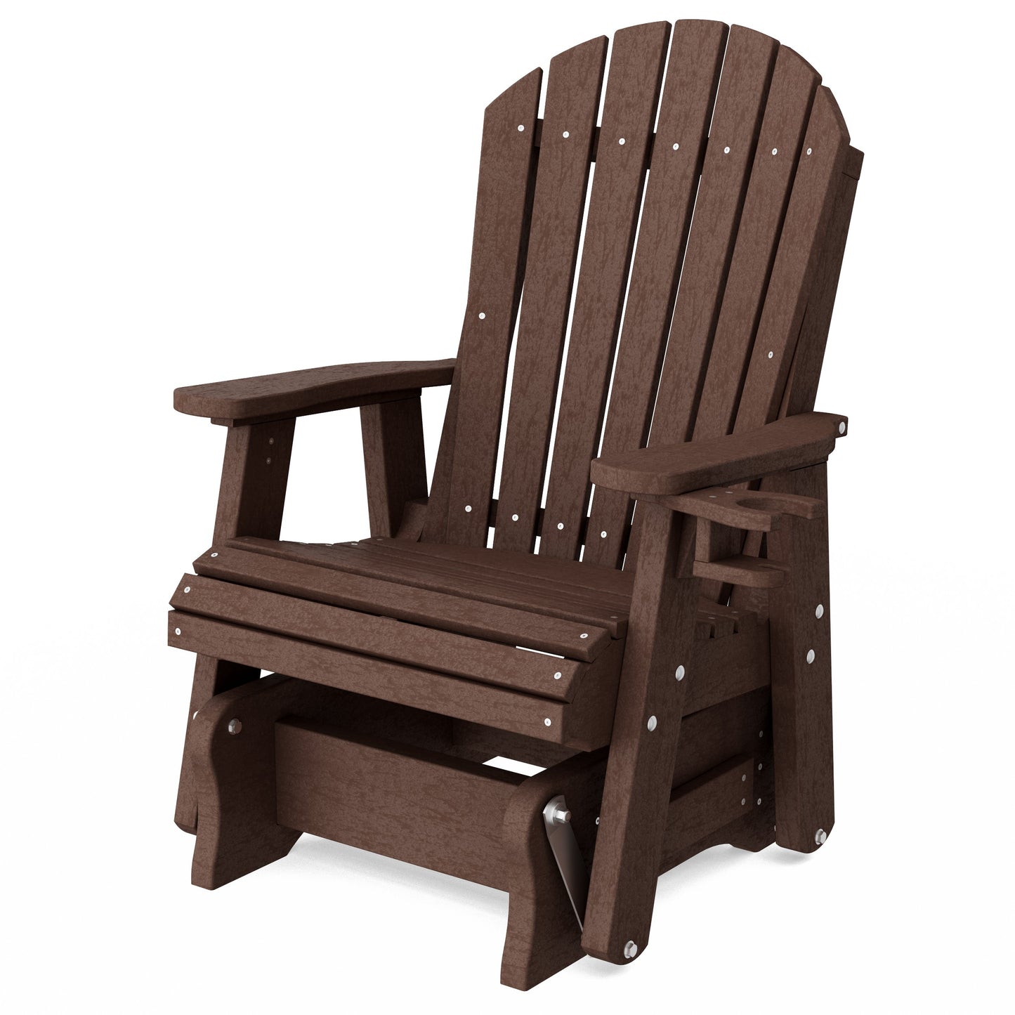 Heritage Adirondack Glider Chair with Cup Holder