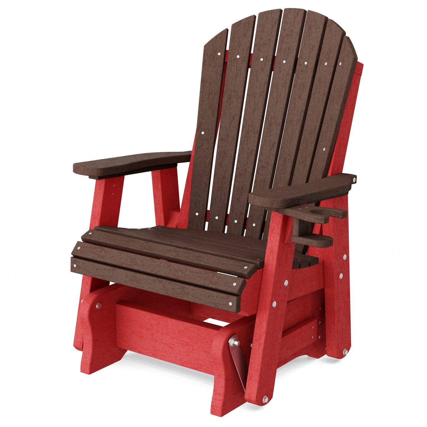 Heritage Adirondack Glider Chair with Cup Holder