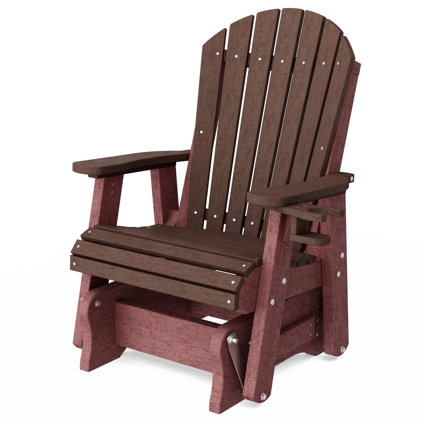 Heritage Adirondack Glider Chair with Cup Holder