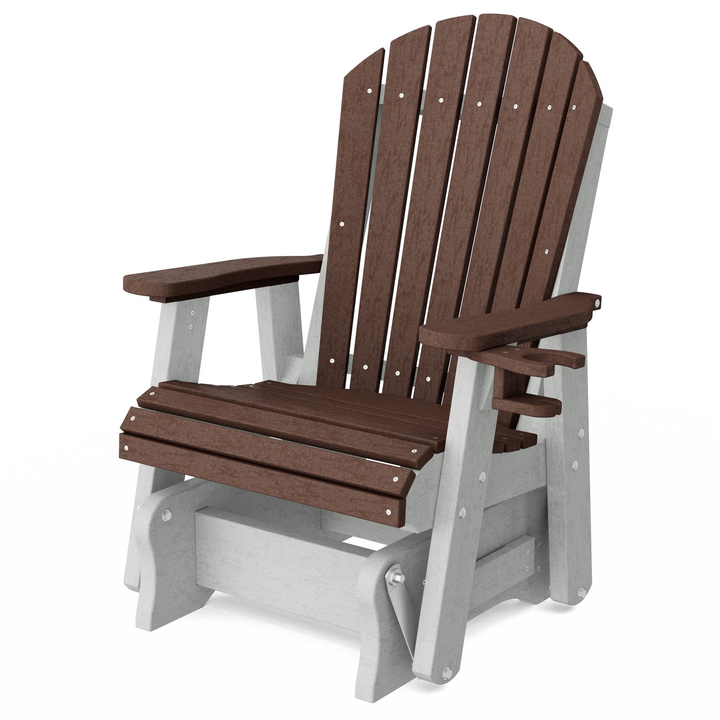 Heritage Adirondack Glider Chair with Cup Holder