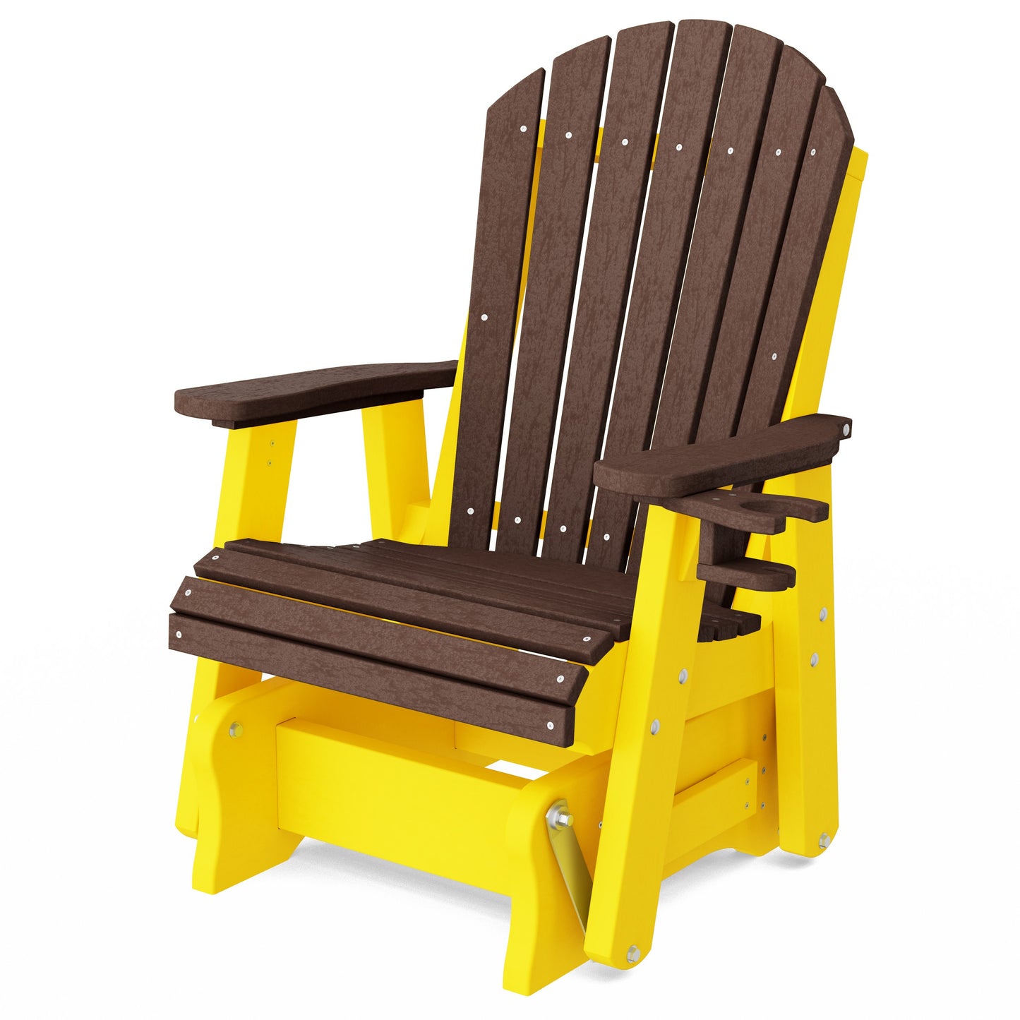 Heritage Adirondack Glider Chair with Cup Holder
