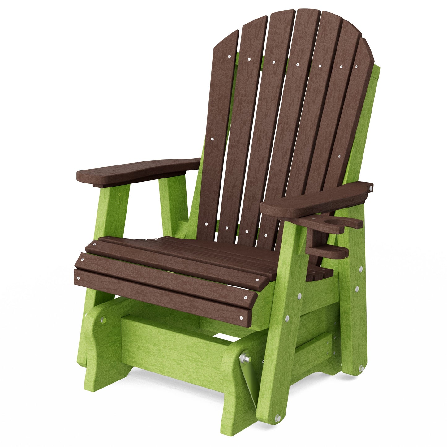 Heritage Adirondack Glider Chair with Cup Holder