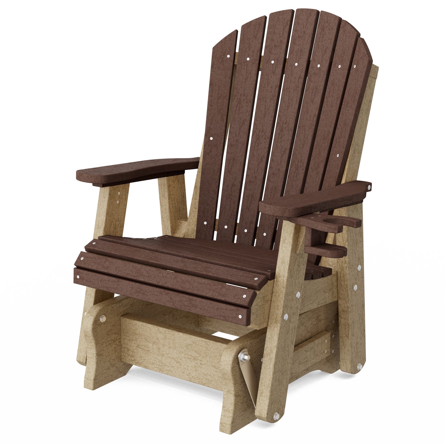 Heritage Adirondack Glider Chair with Cup Holder