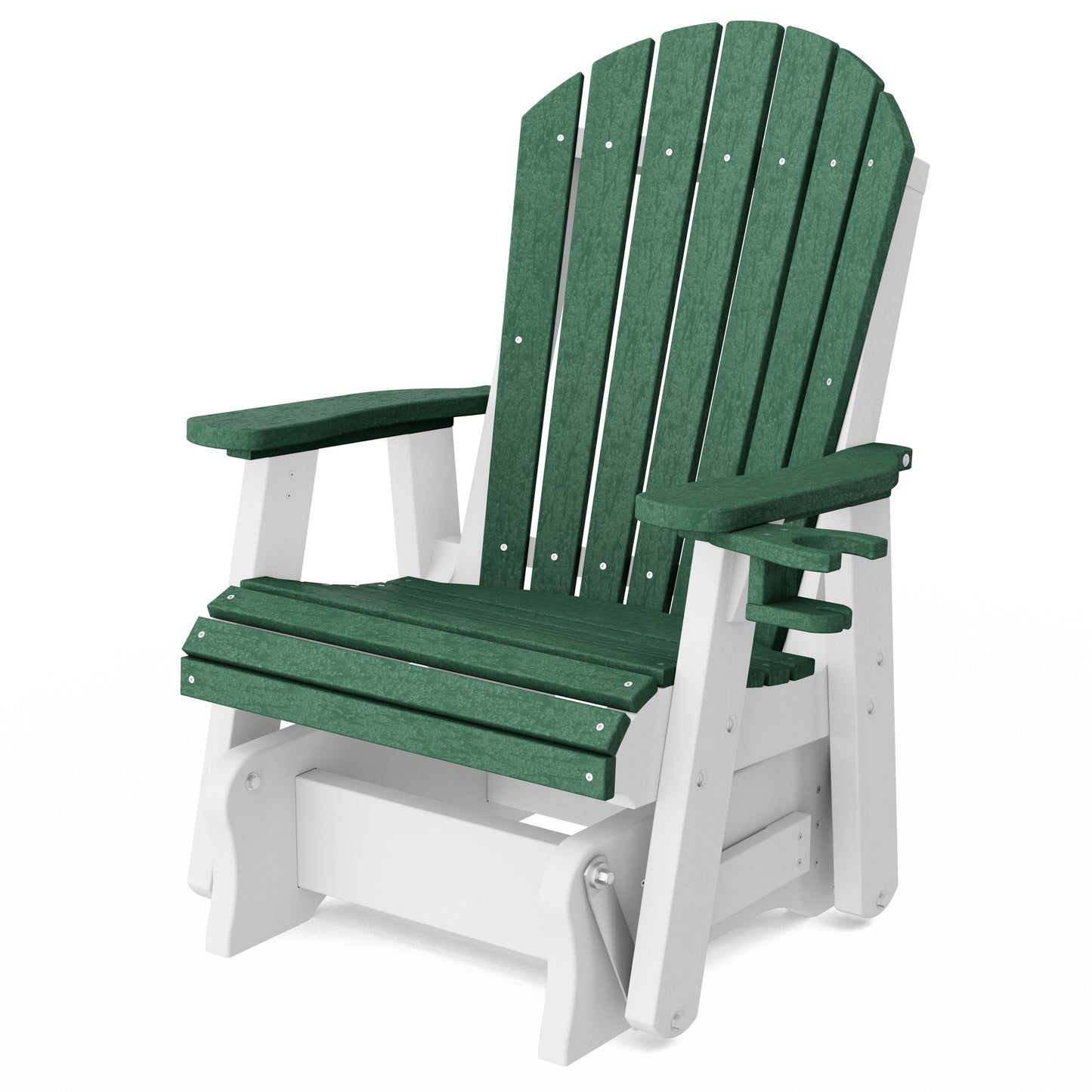 Heritage Adirondack Glider Chair with Cup Holder