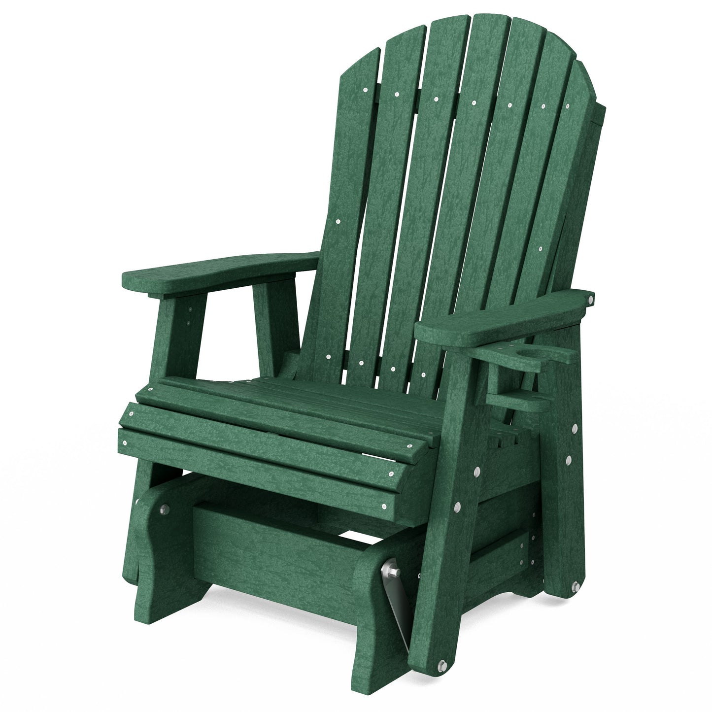 Heritage Adirondack Glider Chair with Cup Holder