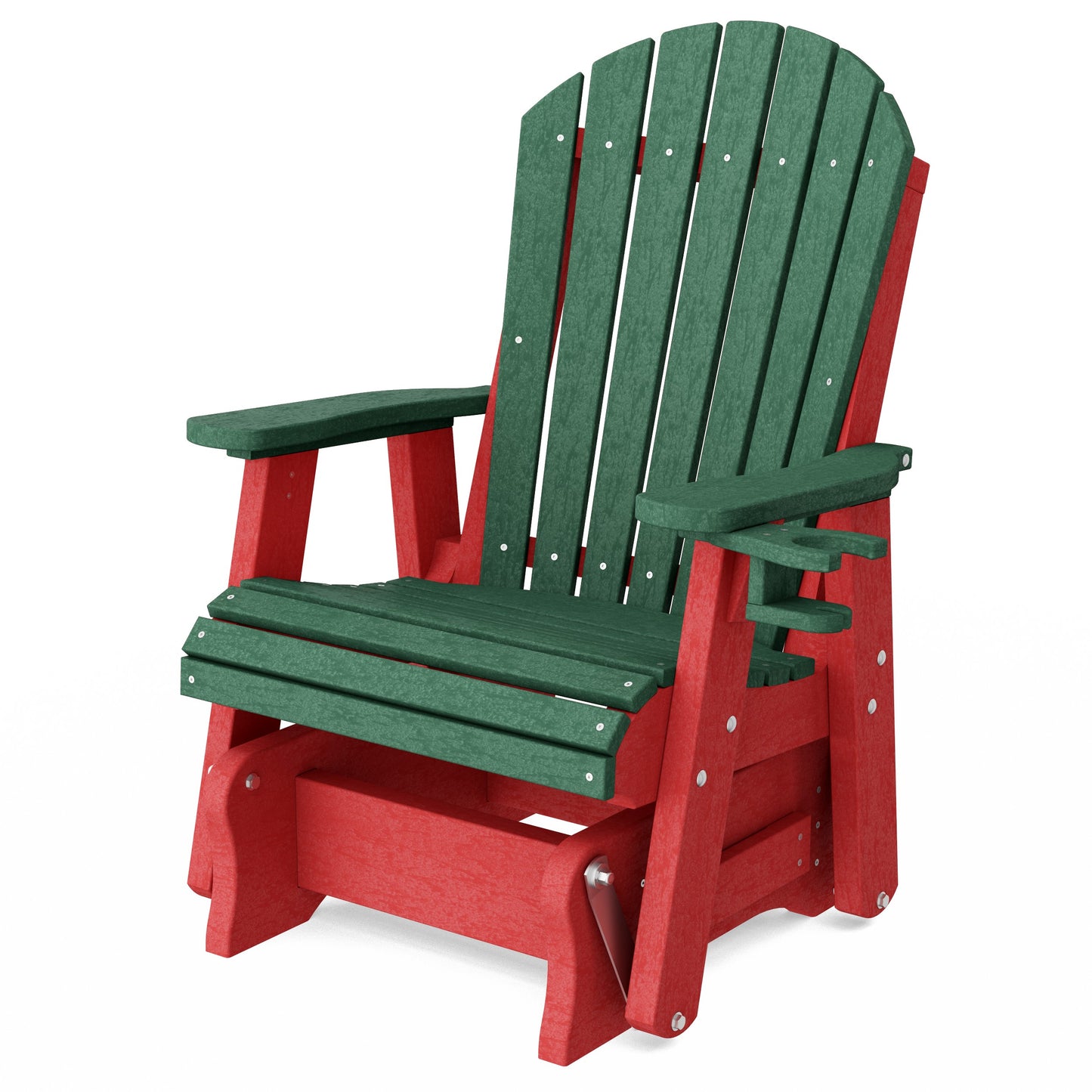 Heritage Adirondack Glider Chair with Cup Holder
