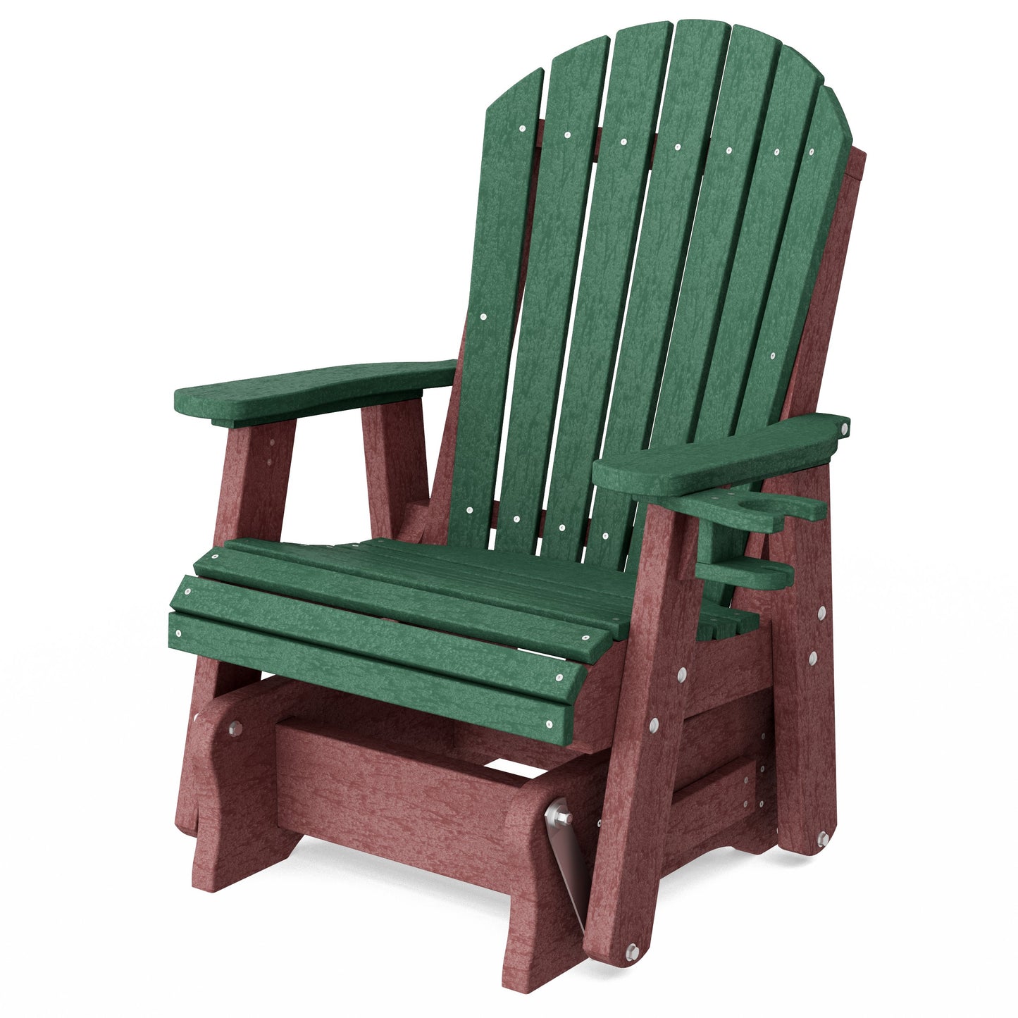 Heritage Adirondack Glider Chair with Cup Holder