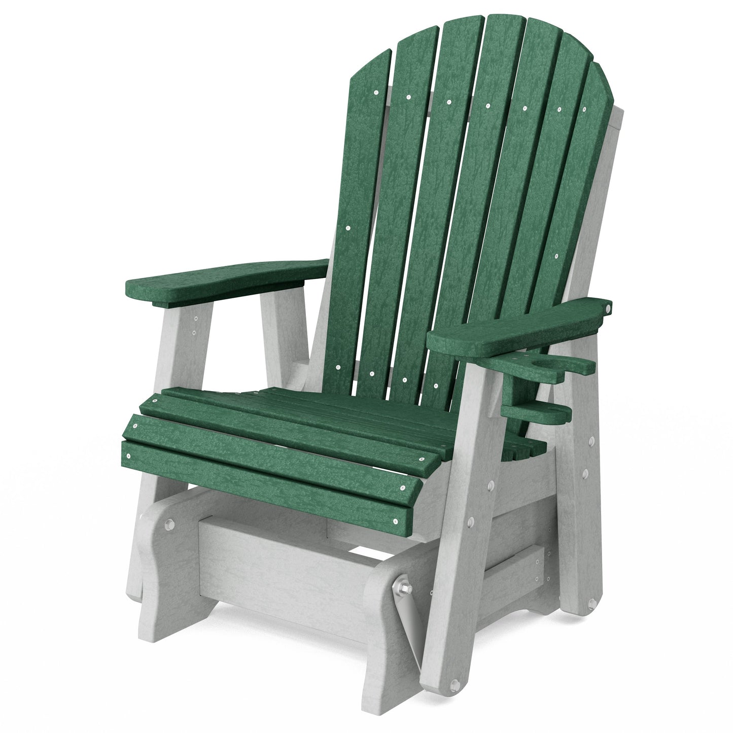 Heritage Adirondack Glider Chair with Cup Holder