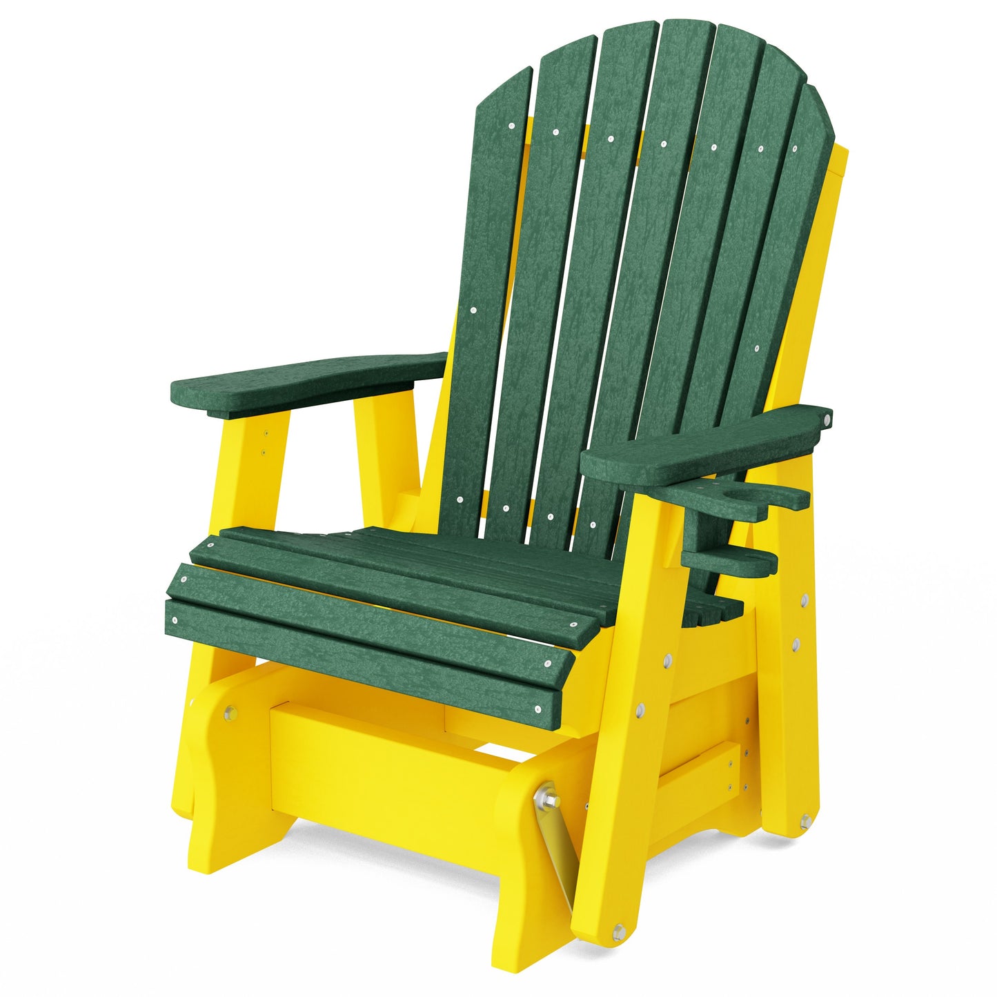 Heritage Adirondack Glider Chair with Cup Holder