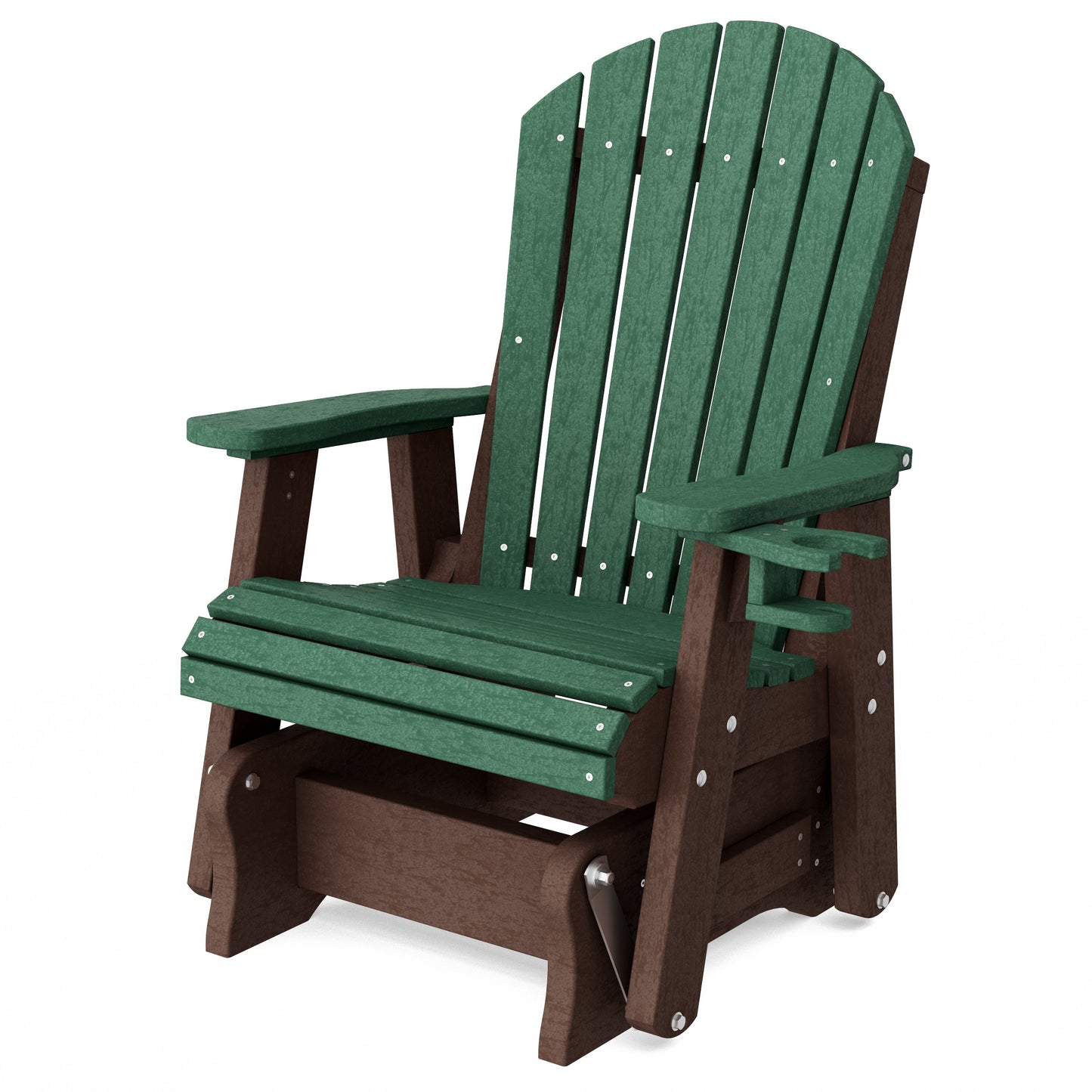 Heritage Adirondack Glider Chair with Cup Holder