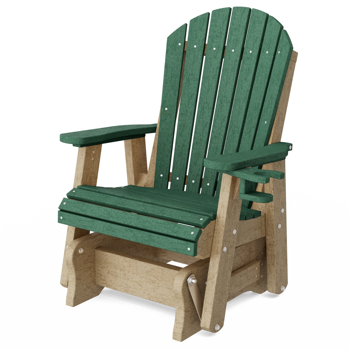 Heritage Adirondack Glider Chair with Cup Holder