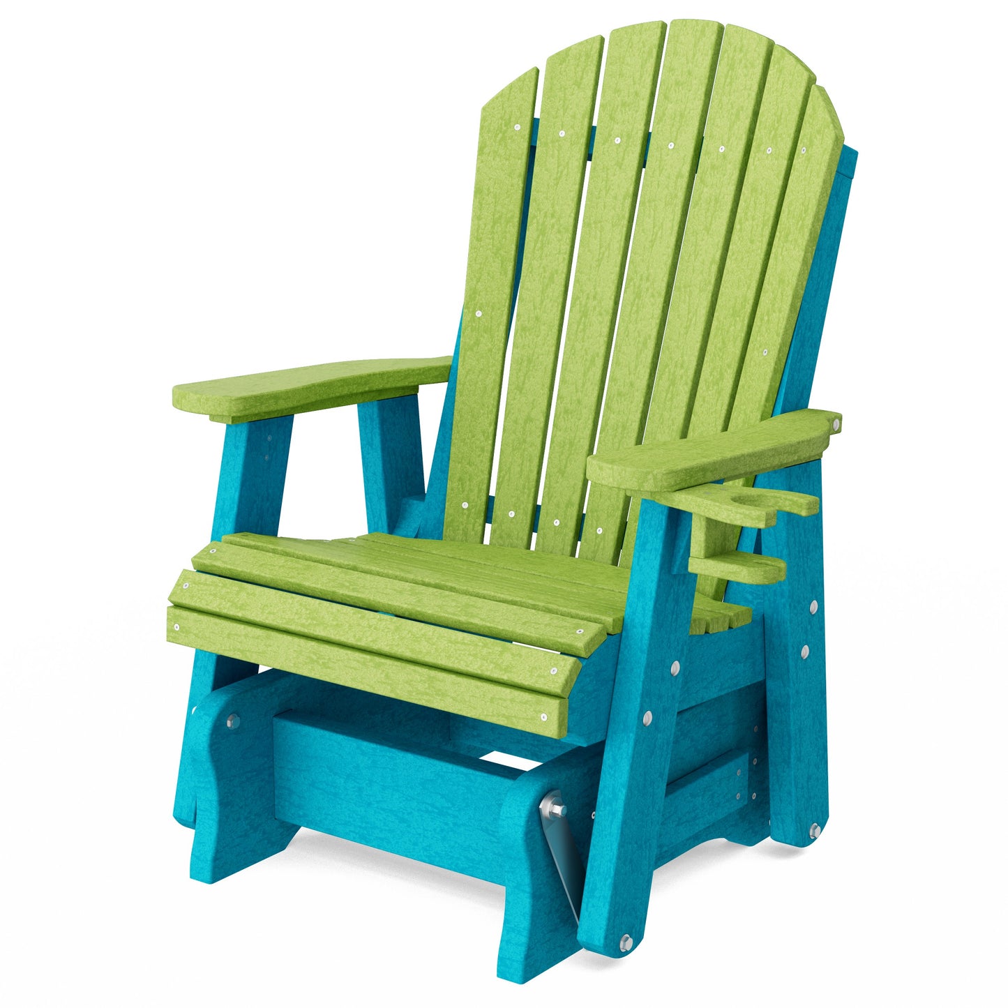 Heritage Adirondack Glider Chair with Cup Holder