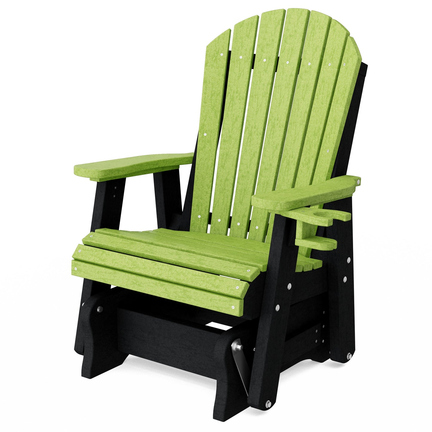 Heritage Adirondack Glider Chair with Cup Holder