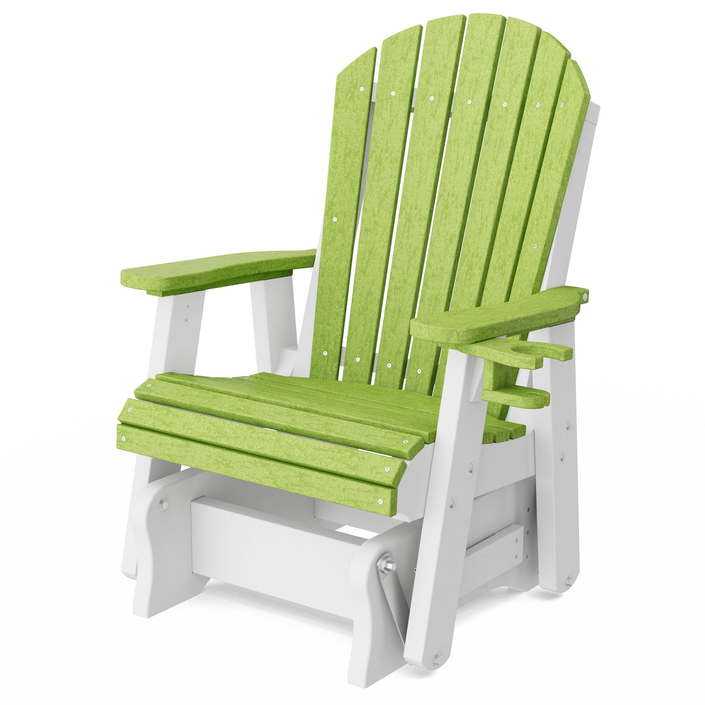 Heritage Adirondack Glider Chair with Cup Holder