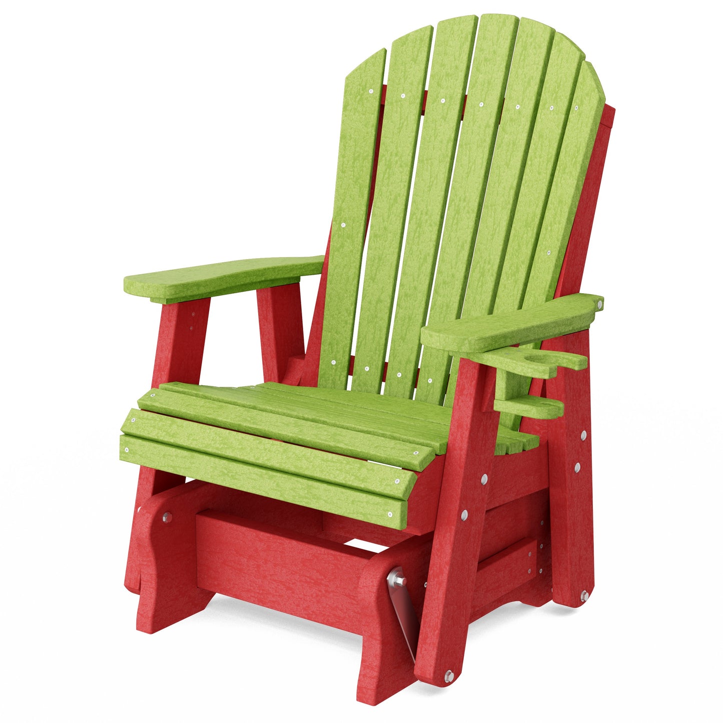 Heritage Adirondack Glider Chair with Cup Holder