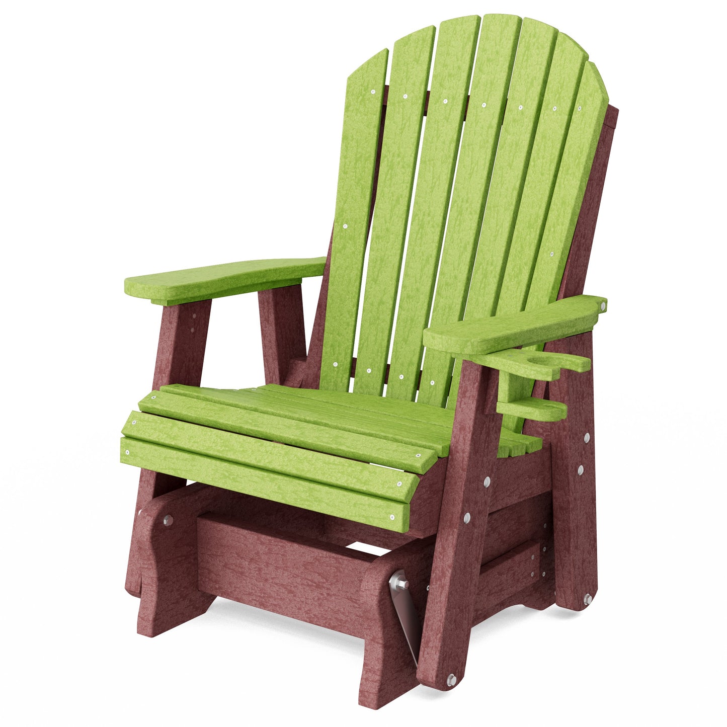 Heritage Adirondack Glider Chair with Cup Holder