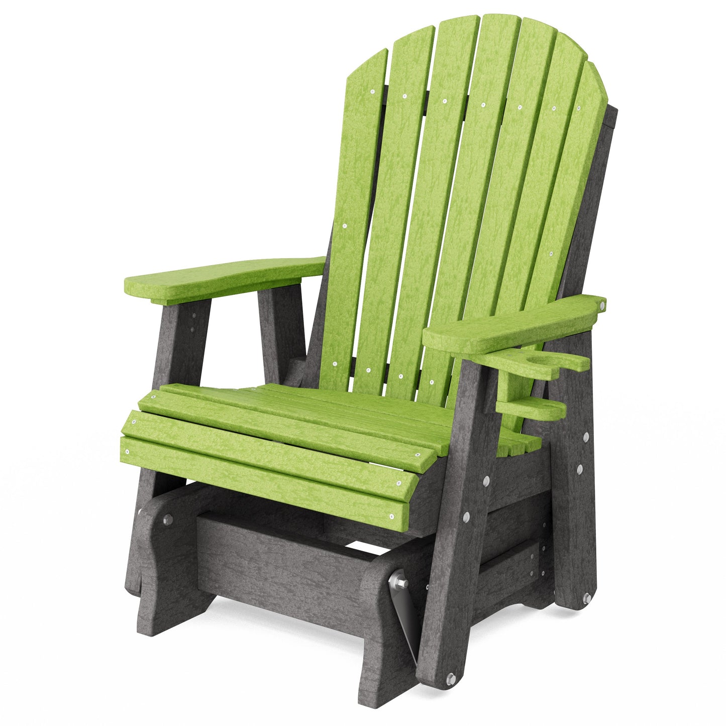 Heritage Adirondack Glider Chair with Cup Holder