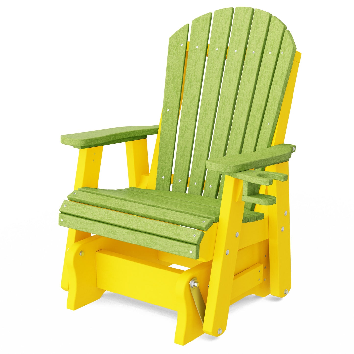 Heritage Adirondack Glider Chair with Cup Holder